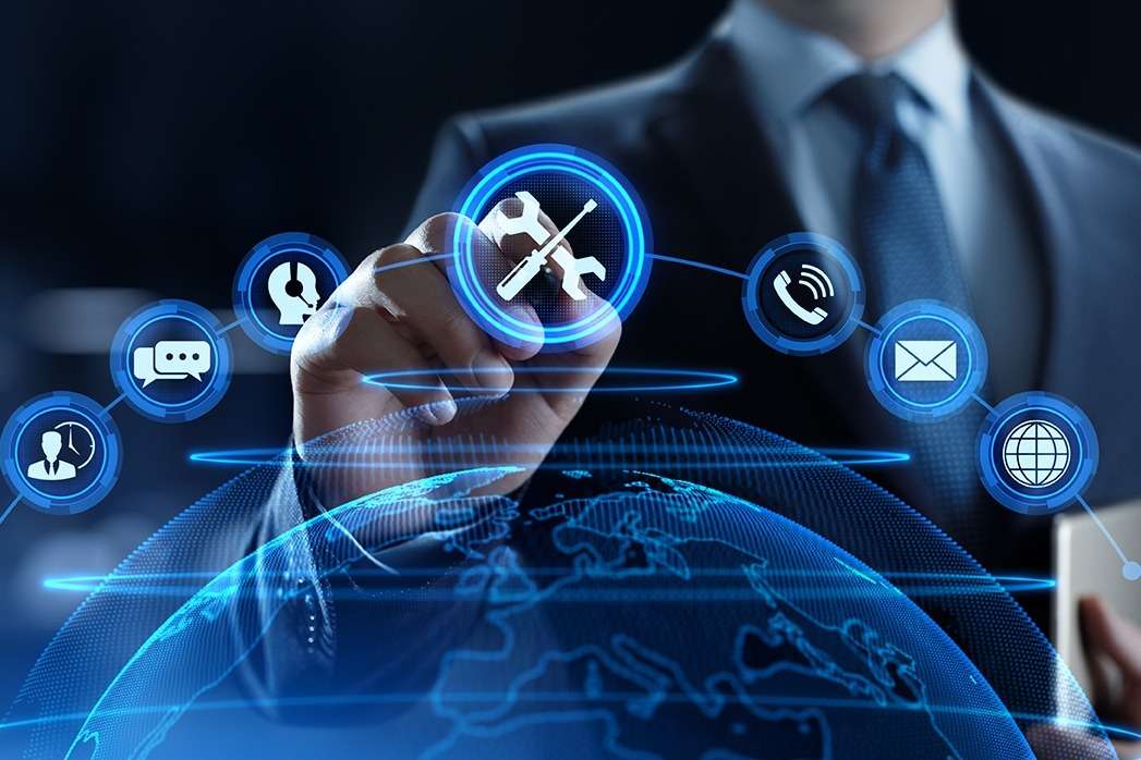 Defi image of a man with tools showing hes running the world.