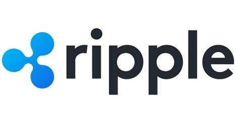 Ripple logo on a white background featuring crypto.