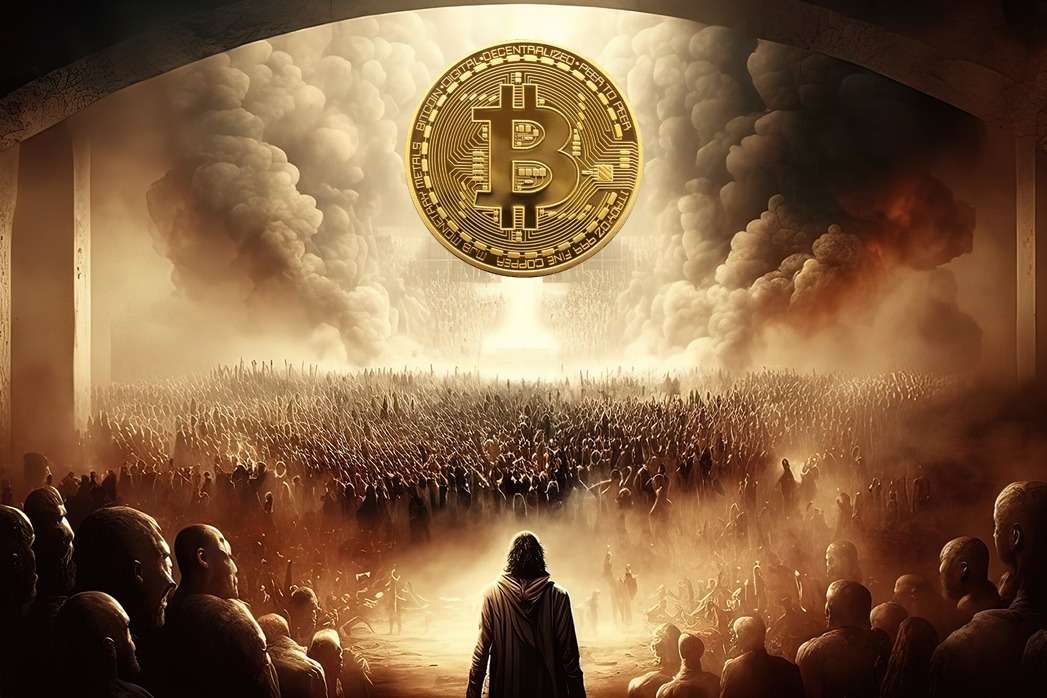 An image of a man standing in front of a fiery backdrop.