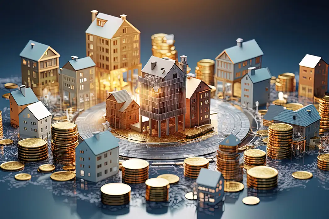 Modern trends: visual representation of the merger of real estate and tokenization.