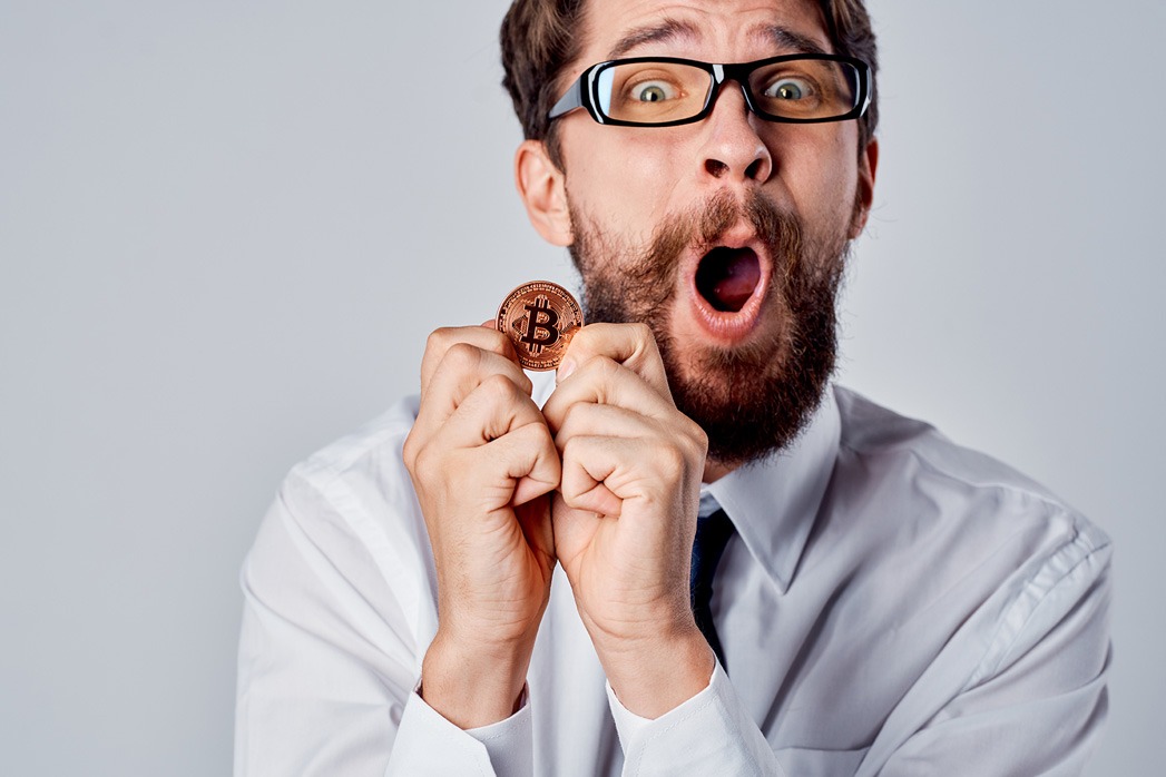 business man cryptocurrency bitcoin finance official.