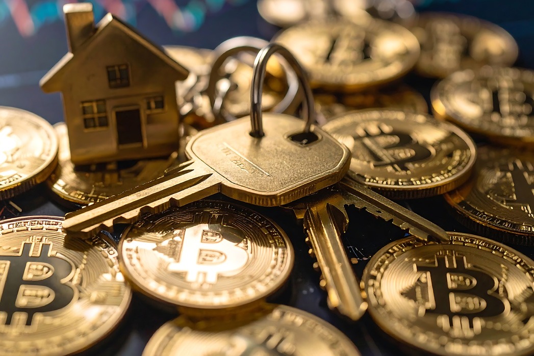 Bitcoin, real estate, and keys.