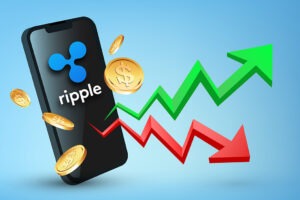 Riple, stock market trend abstract concept, vector illustration.
