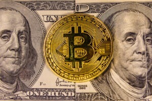 Bitcoin On A One Hundred Dollar Bills