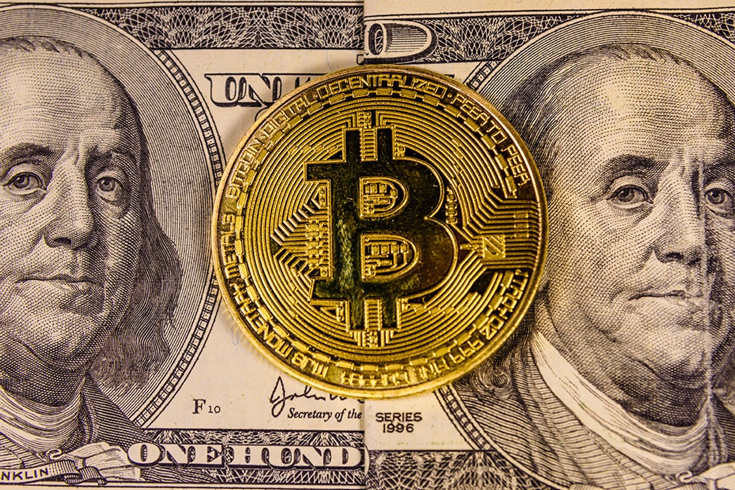 Bitcoin On A One Hundred Dollar Bills