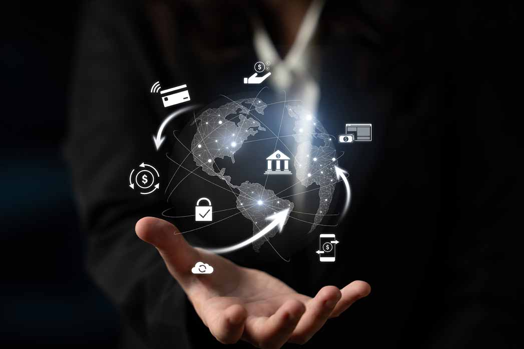 Worldwide digital payment network showing secure financial transactions. Digital payment supports transfer, digital payment ensures security, boosts convenience, drives global finance.